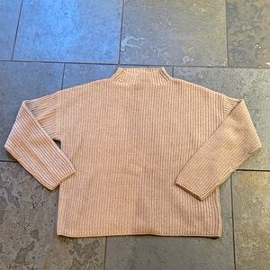NWOT white + Warren Women's Ribbed Knit Sweater - tan small